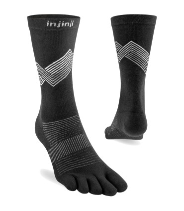 Injinji Run Lightweight Crew Zwart