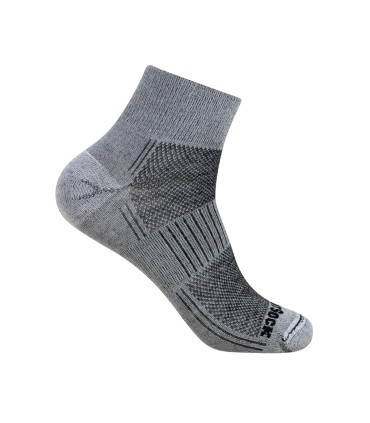 Wrightsock Coolmesh MerinoQuarter grijs/donkergrijs