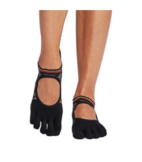 ToeSox Bellarina No-Show Grip teensokken zwart