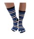 Toetoe Everyday Crew Gestreepte Teensokken Blauw