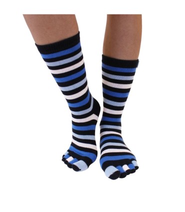 Toetoe Everyday Crew Gestreepte Teensokken Blauw