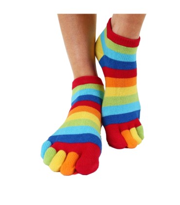 ToeToe Everyday Enkel Gestreept Regenboog teensokken